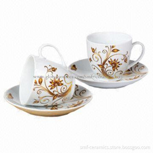 200cc Porcelain Cup and Saucer Set, Dishwasher and Microwave Safe, Available in Various Sizes